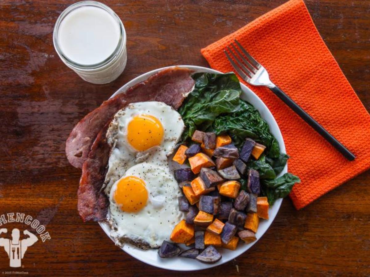 Eggs, Turkey, Spinach & Roasted Potatoes Healthy Recipe