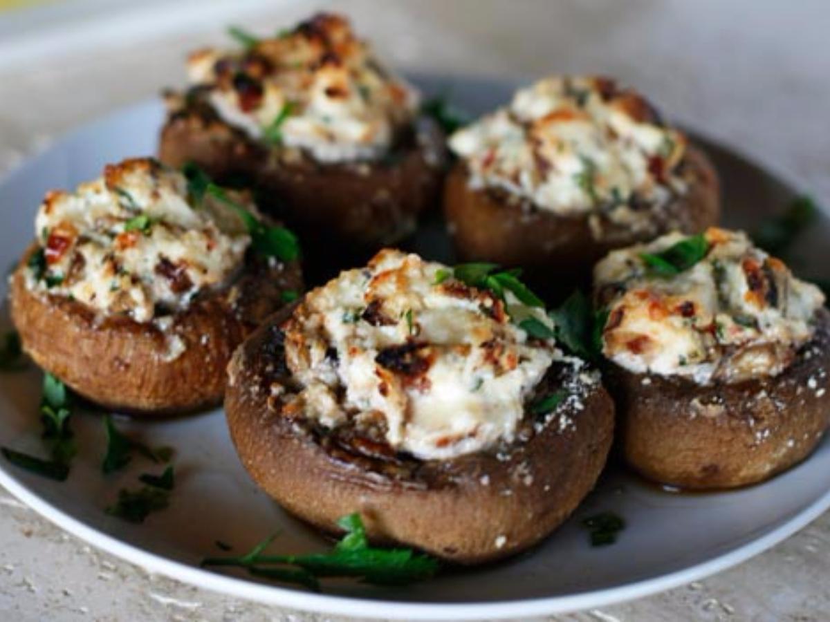Feta Stuffed Portobello Mushroom Healthy Recipe