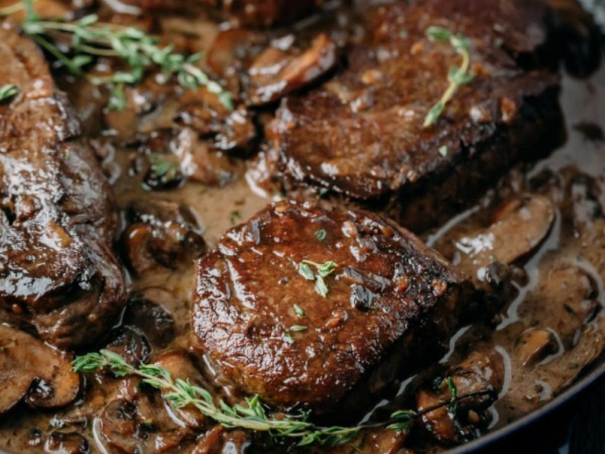 Filet Mignon in Mushroom Sauce Healthy Recipe