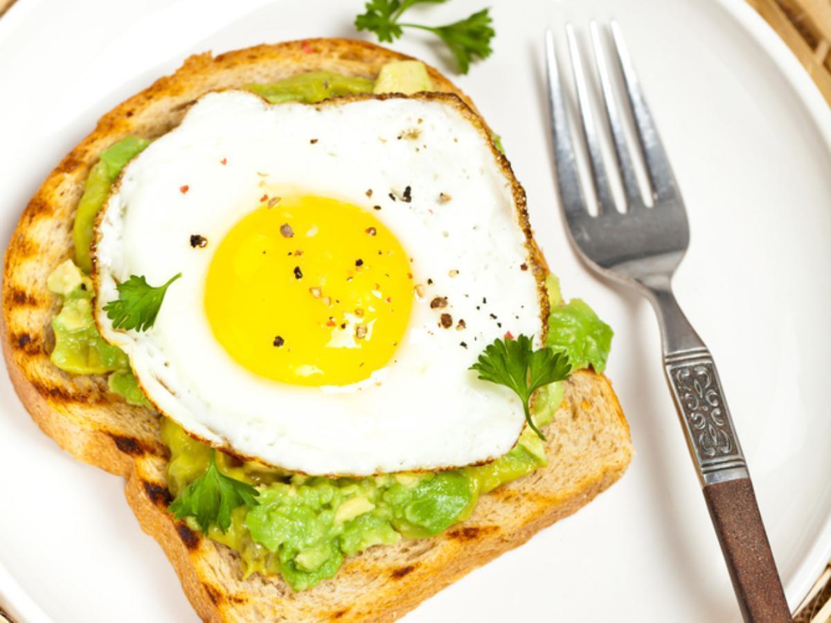 Fried Eggs on Toast with Pepper Jack and Avocado Healthy Recipe