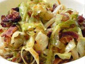 Fried Irish Cabbage with Bacon Healthy Recipe