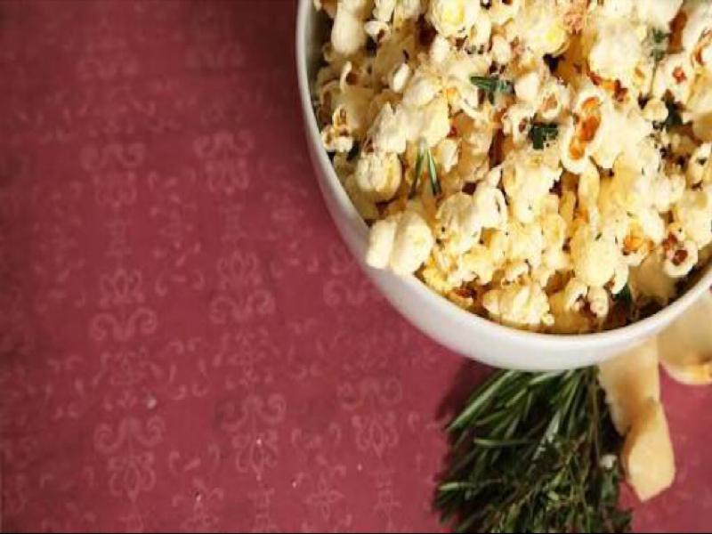 Garlic Herb Popcorn Healthy Recipe