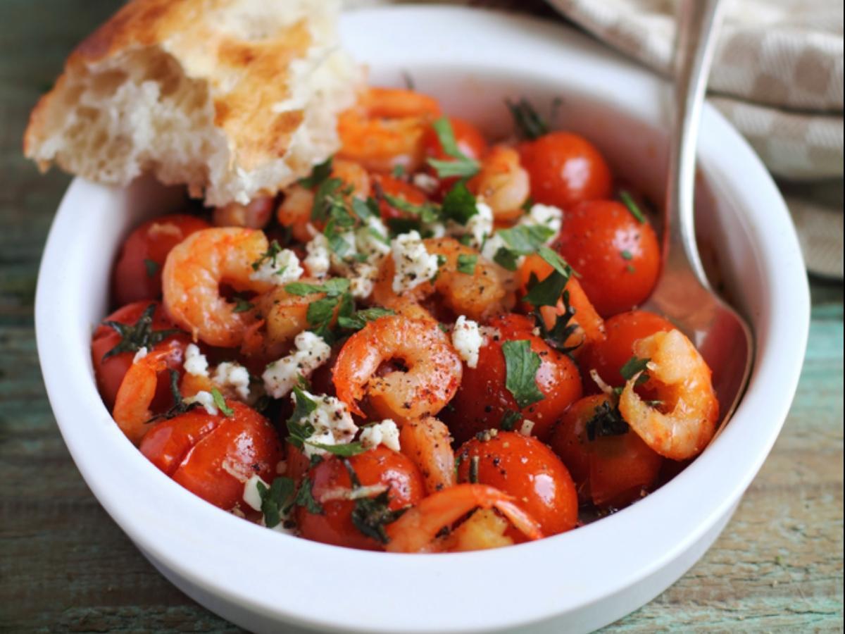 Greek-Spiced Baked Shrimp Healthy Recipe