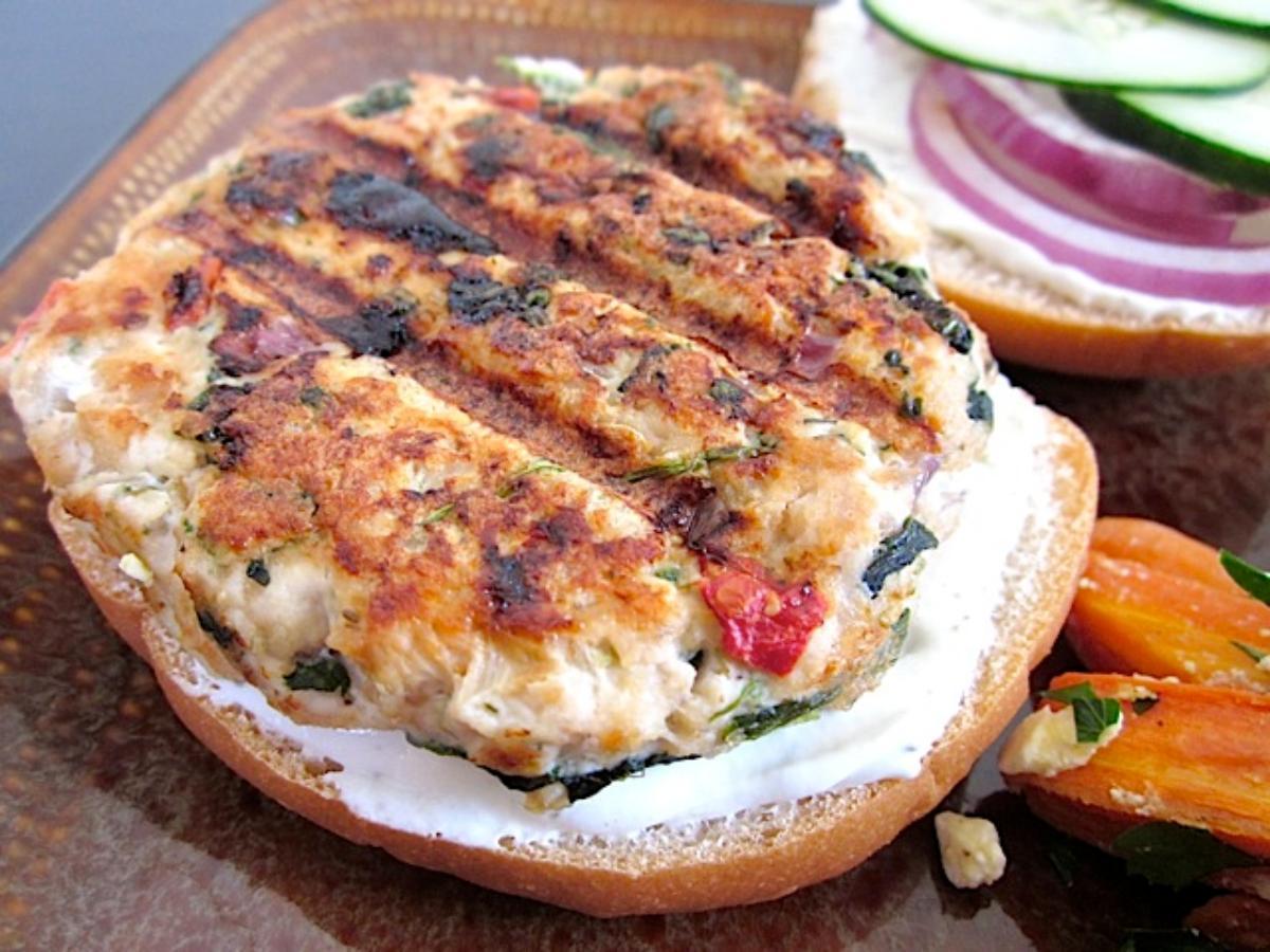 Greek Turkey Burgers Healthy Recipe