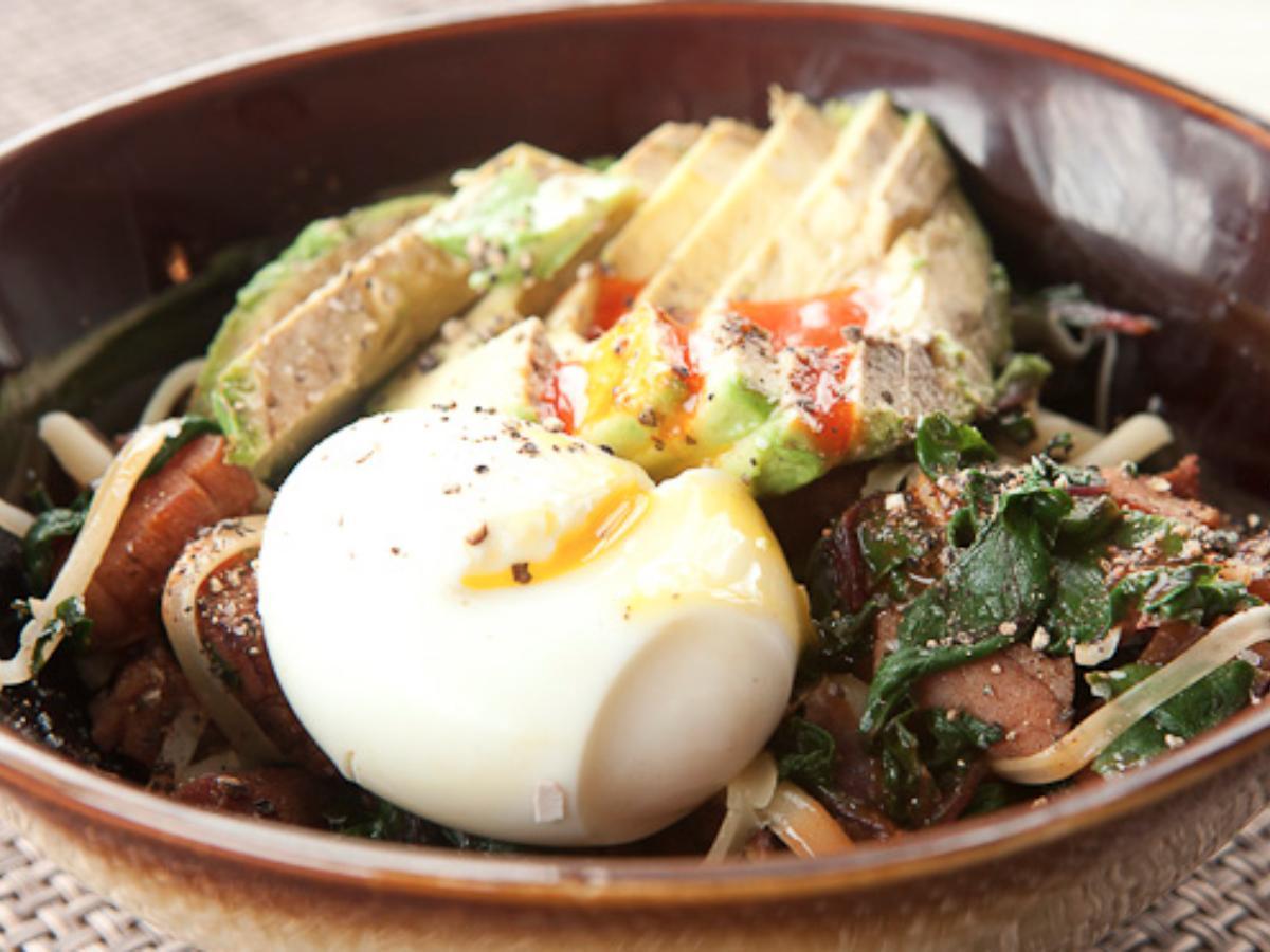 Greens and Turkey Breakfast Bowl Healthy Recipe