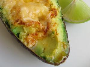 Grilled Avocado with Melted Cheese and Hot Sauce Healthy Recipe