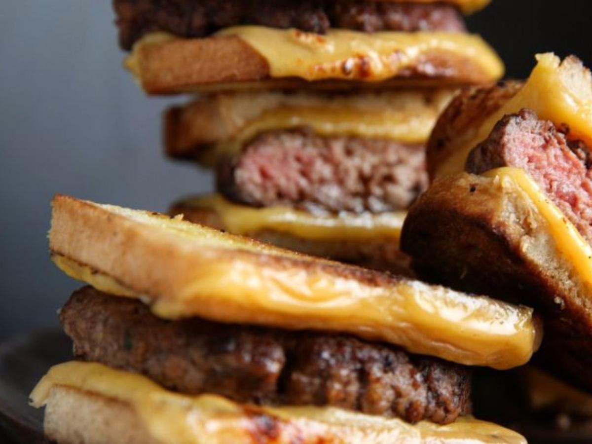 "Grilled Cheese" Burgers Healthy Recipe