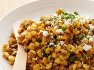 Grilled Corn Salad with Lime, Red Chili, and Cotija Healthy Recipe