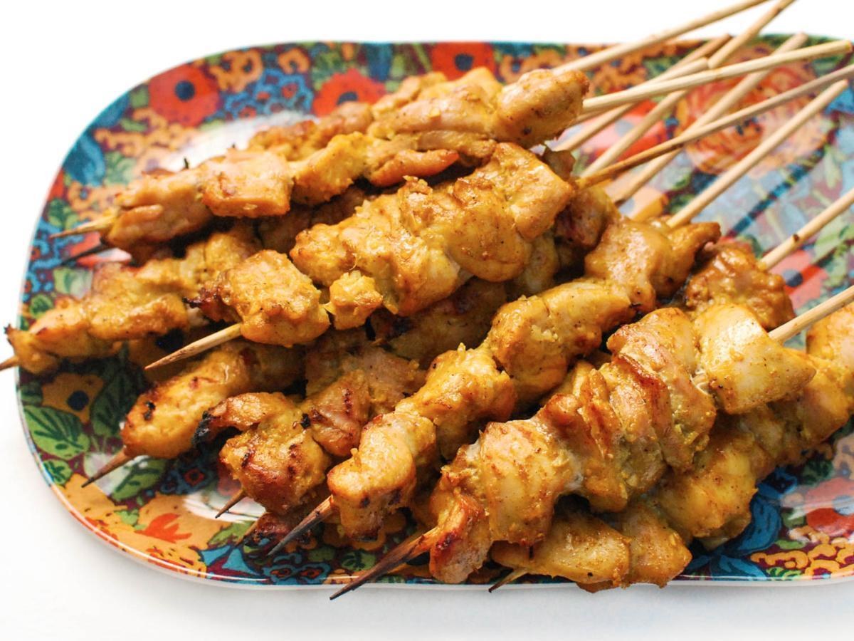 Grilled Curry Chicken Kebabs Healthy Recipe