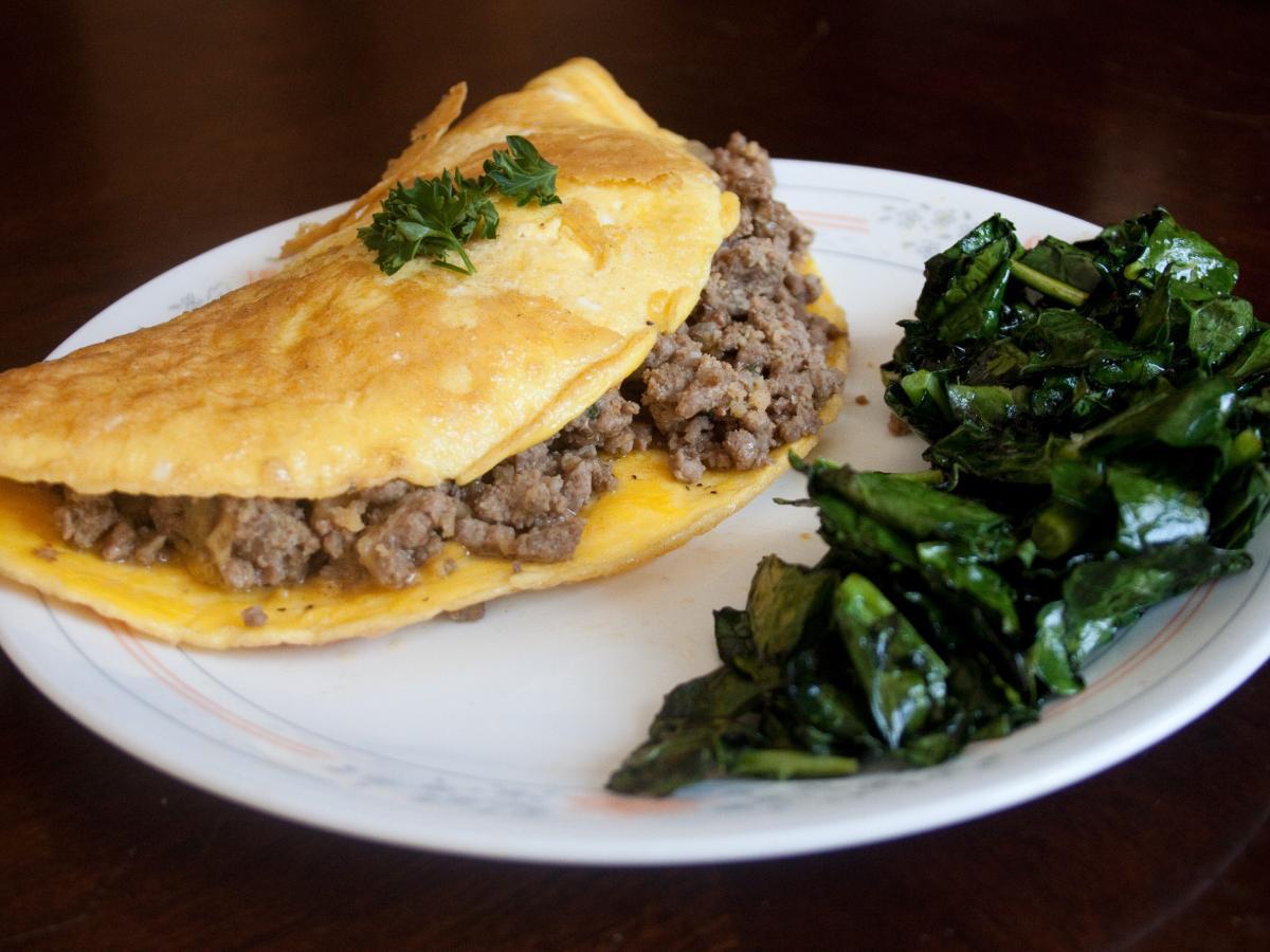 Ground Beef Omelet Healthy Recipe