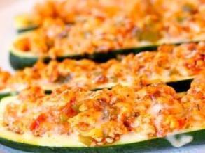 Ground Turkey and Zucchini Pizza Boats Healthy Recipe
