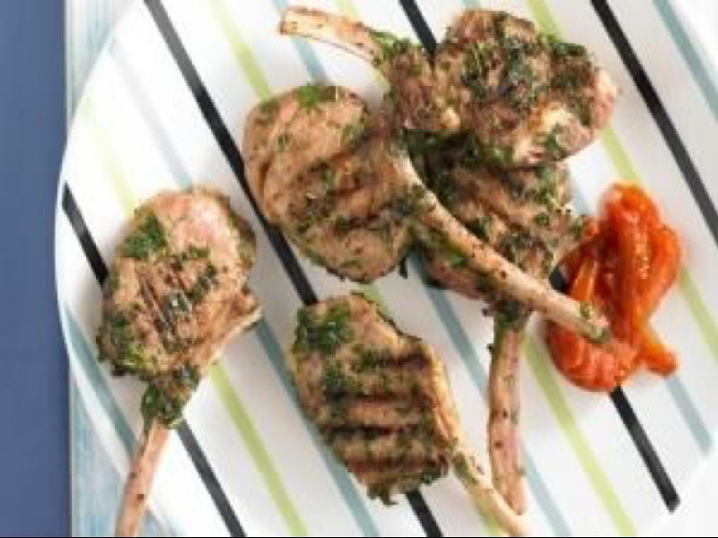 Herb-Crusted Lamb Cutlets with Tomato Chutney Healthy Recipe