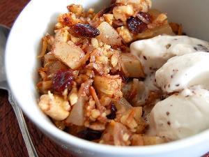 Homemade Paleo Pear & Cranberry Crisp Healthy Recipe