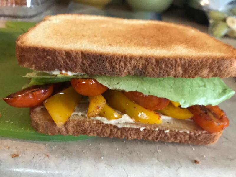 Hummus and Veggie Sandwich Healthy Recipe