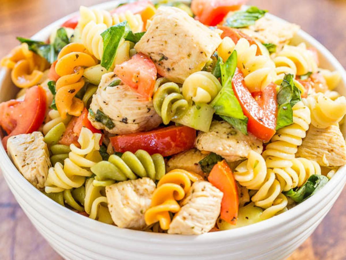 Italian Chicken Pasta Salad Healthy Recipe