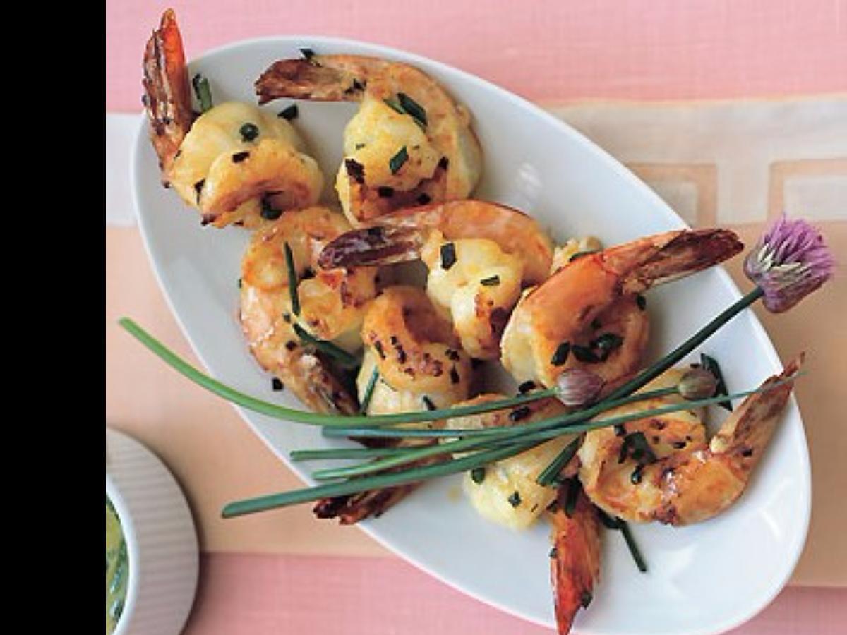 Jumbo Shrimp with Chive Butter Healthy Recipe