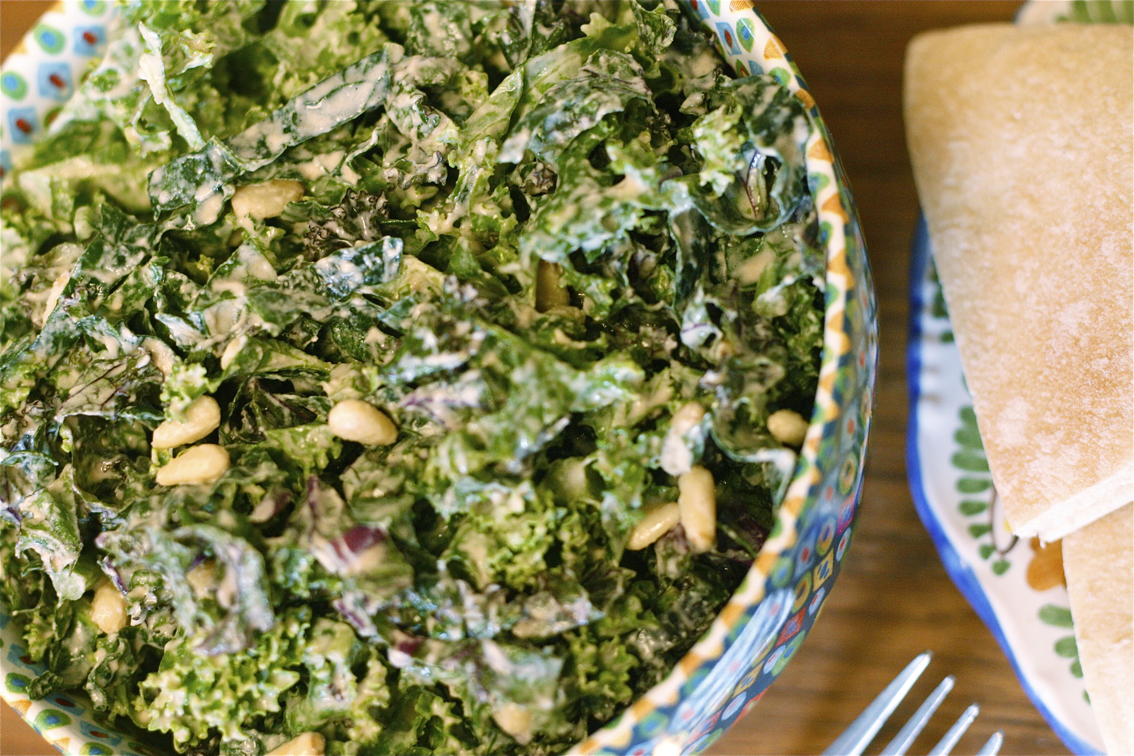 Kale Salad Pistachio Healthy Recipe
