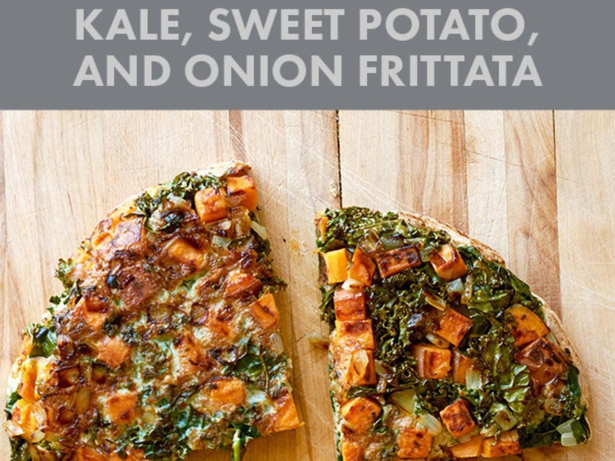 Kale, Sweet Potato, and Onion Frittata Healthy Recipe