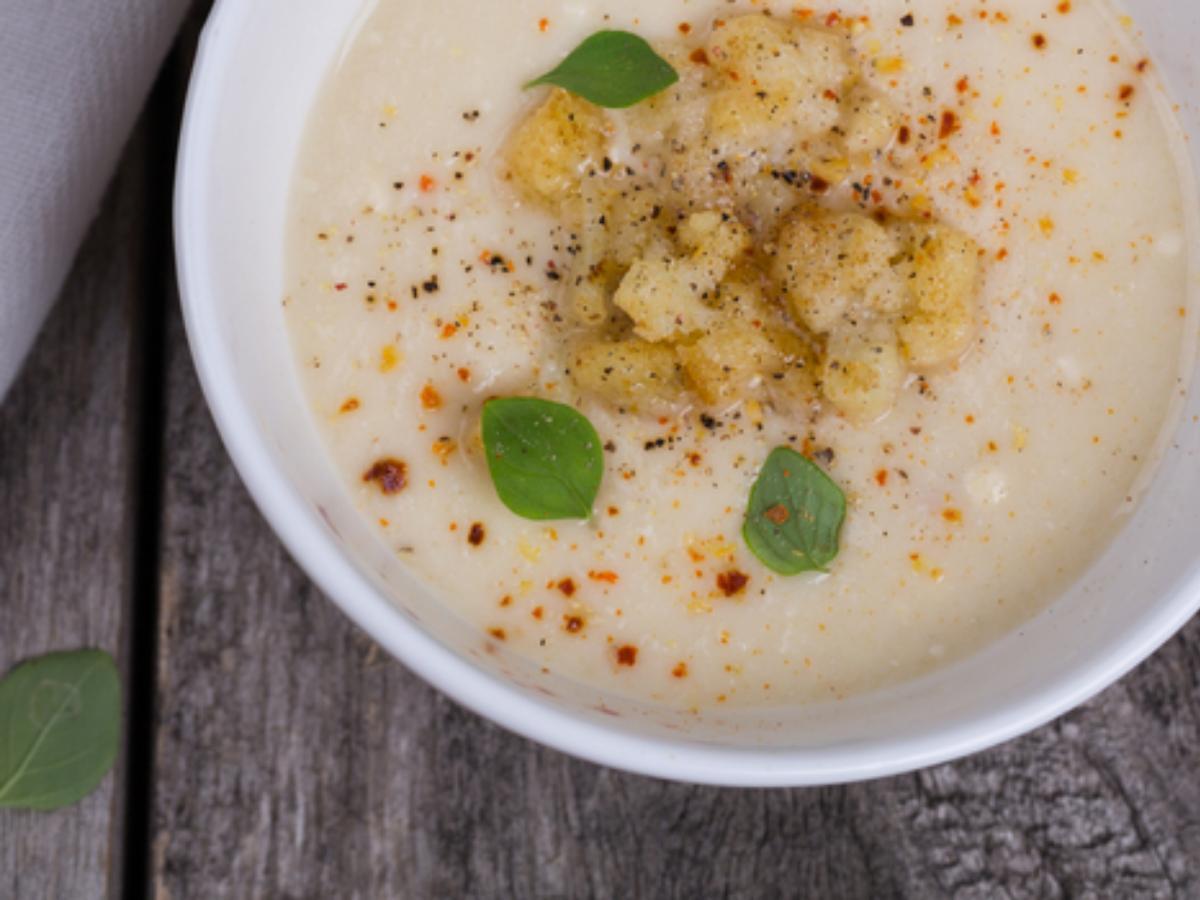 Keto Cauliflower Parmesan Soup Healthy Recipe