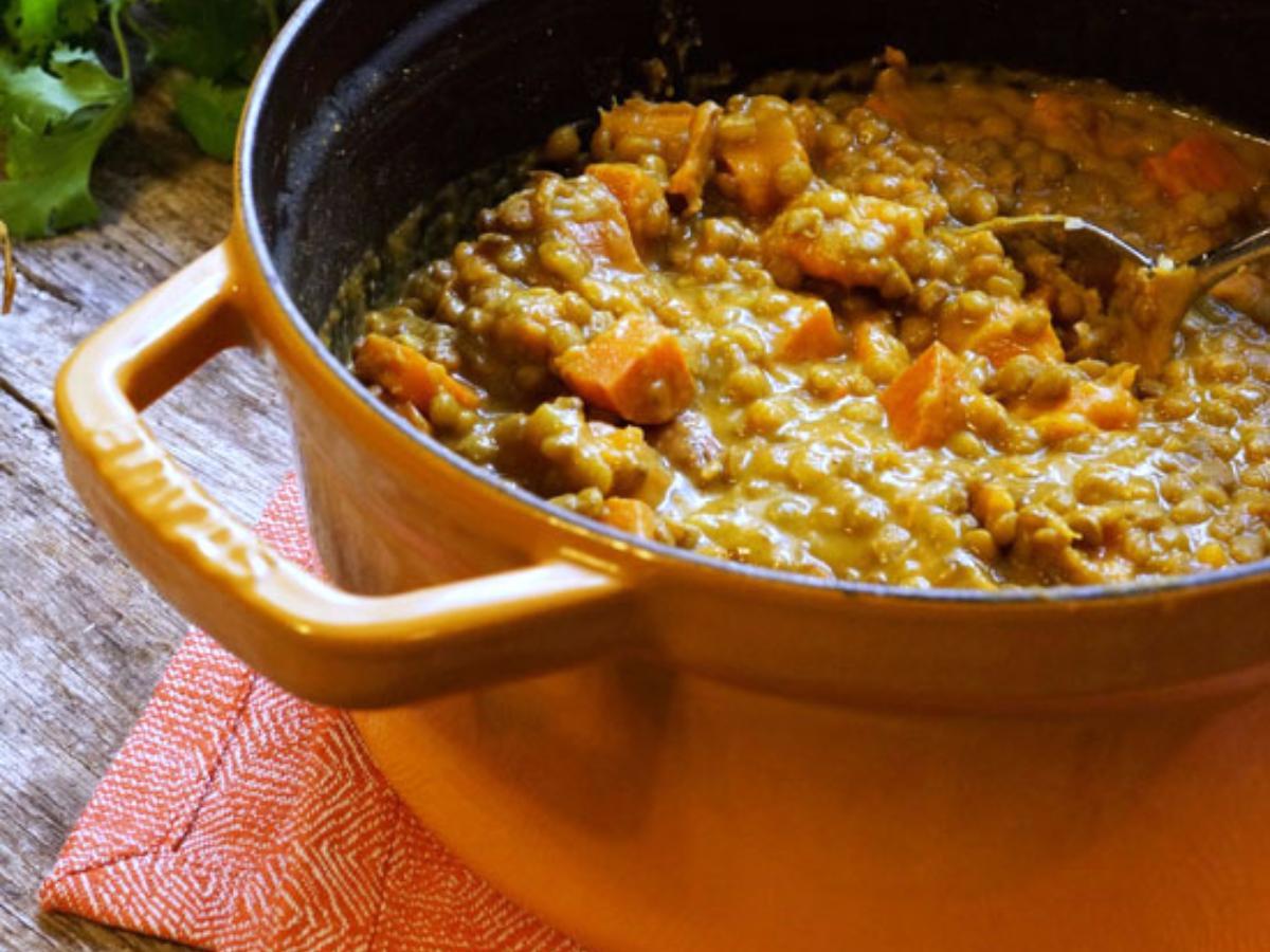 Lentil and Sweet Potato Coconut Curry Healthy Recipe