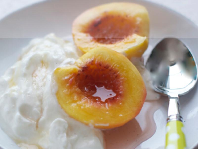 Light Peach Yogurt Healthy Recipe