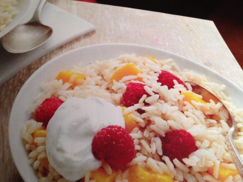 Mango Raspberry Rice Bowl  Healthy Recipe