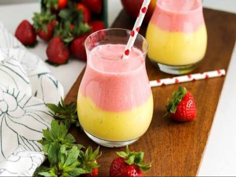 Mango Strawberry Lassi Healthy Recipe