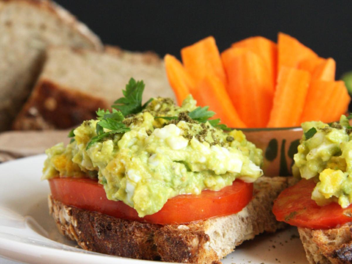 Mashed Avocado Egg Salad Healthy Recipe