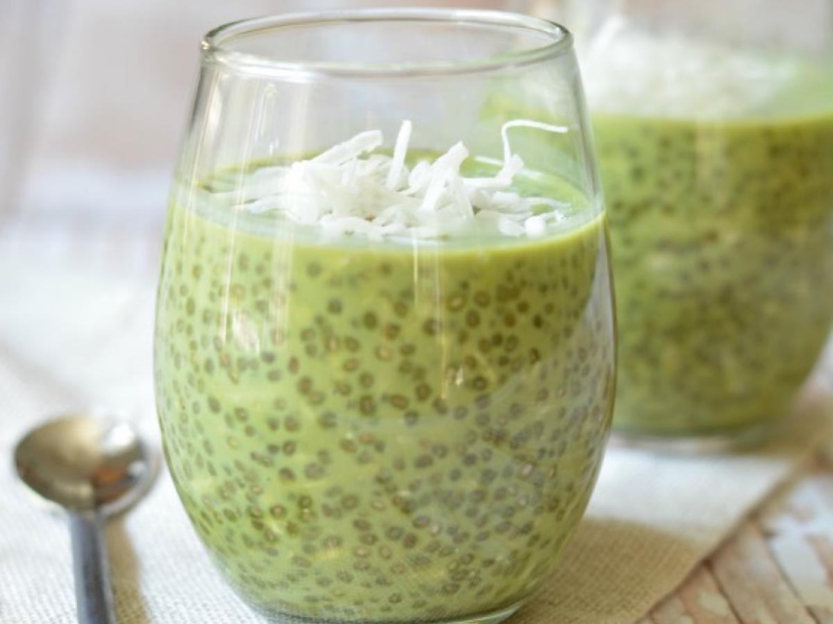 Match Green Tea Chia Pudding Healthy Recipe