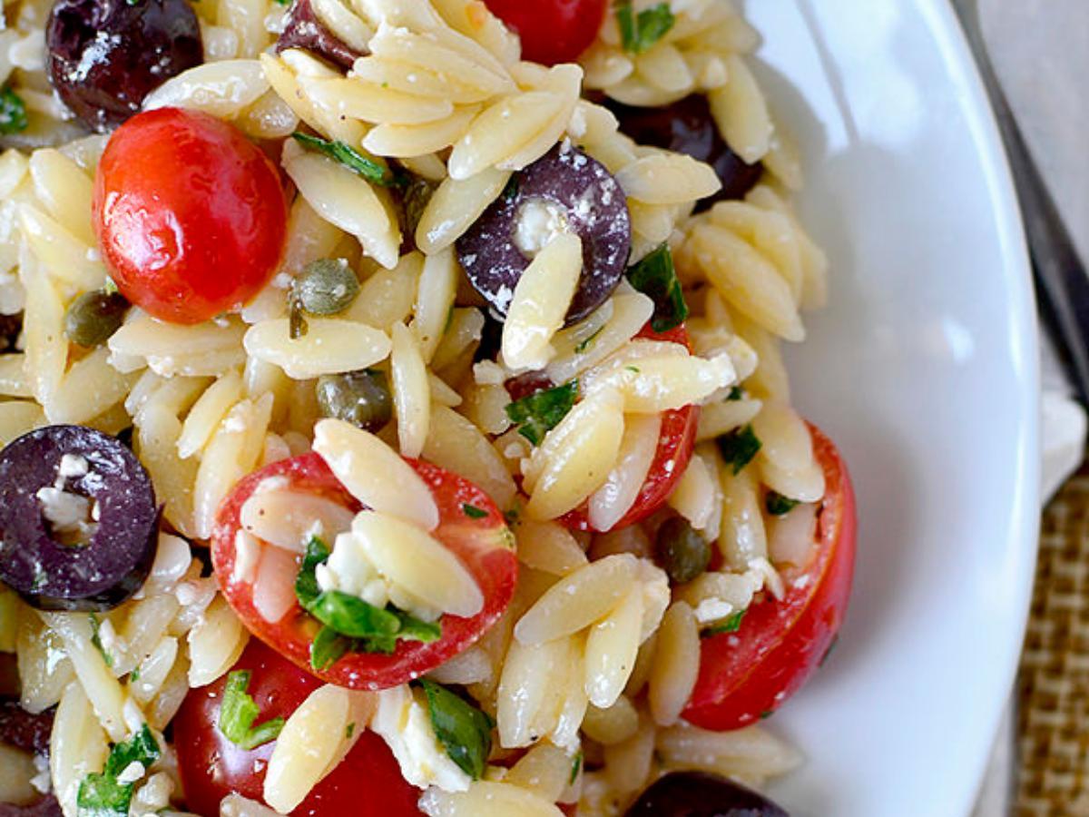 Mediterranean Orzo Salad Healthy Recipe