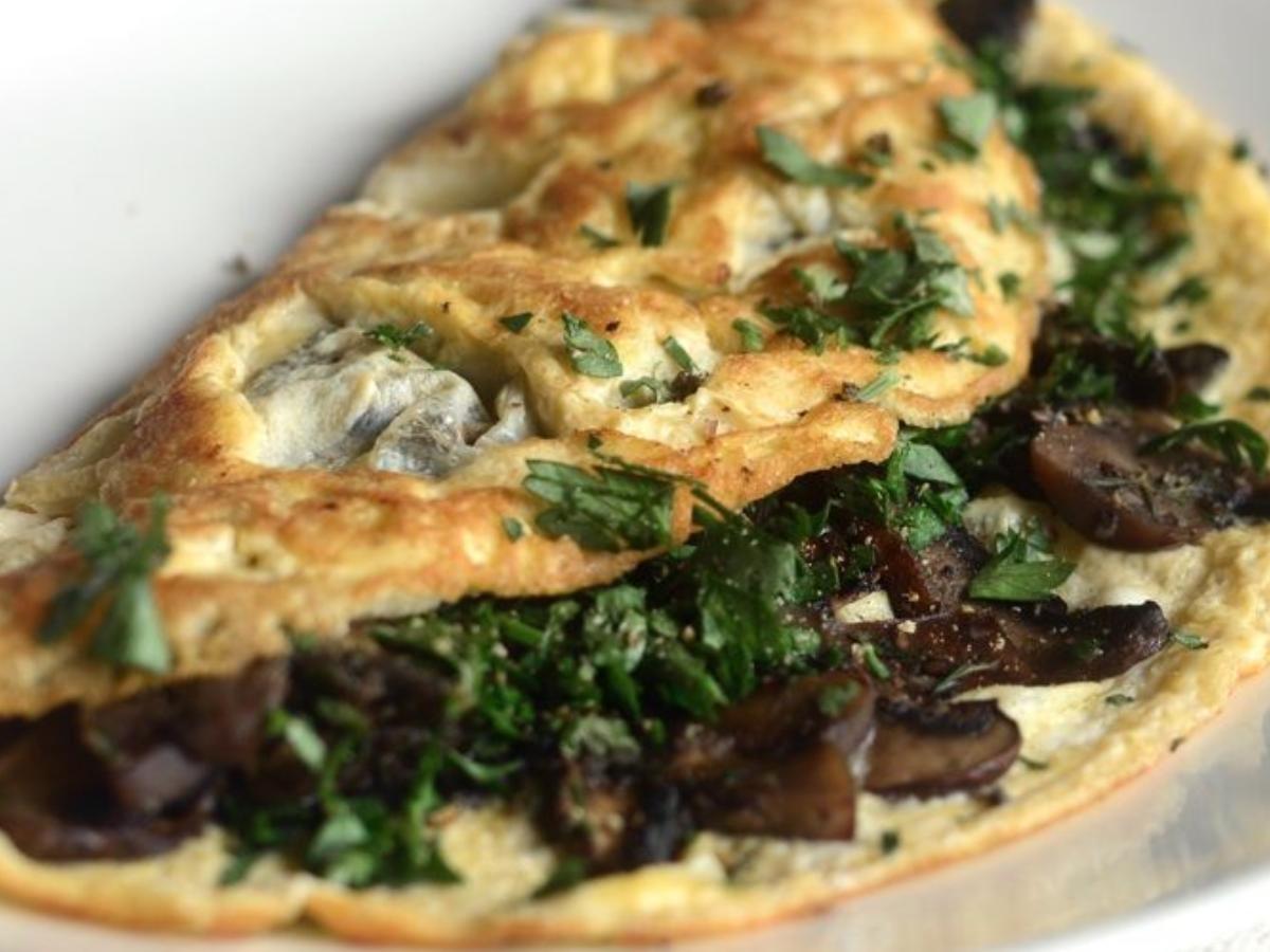 Mushroom Egg White Omelet Healthy Recipe
