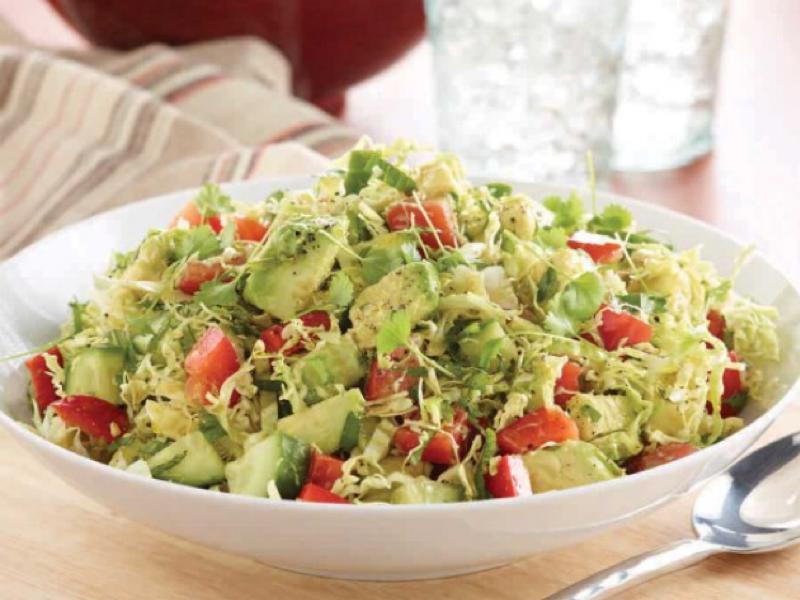 Napa Cabbage, Tomato, and Avocado Salad Healthy Recipe