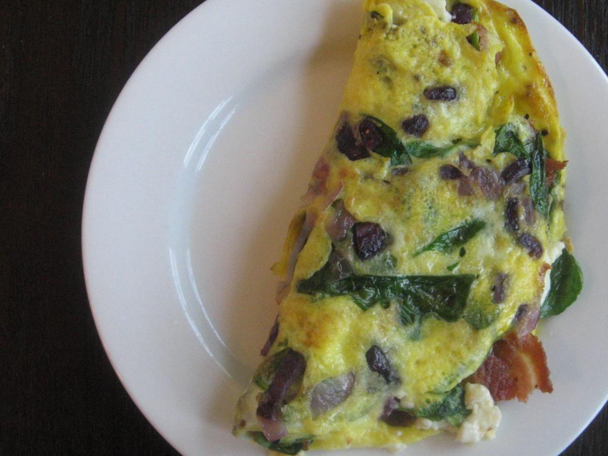 Omelet with Feta and Bacon Healthy Recipe