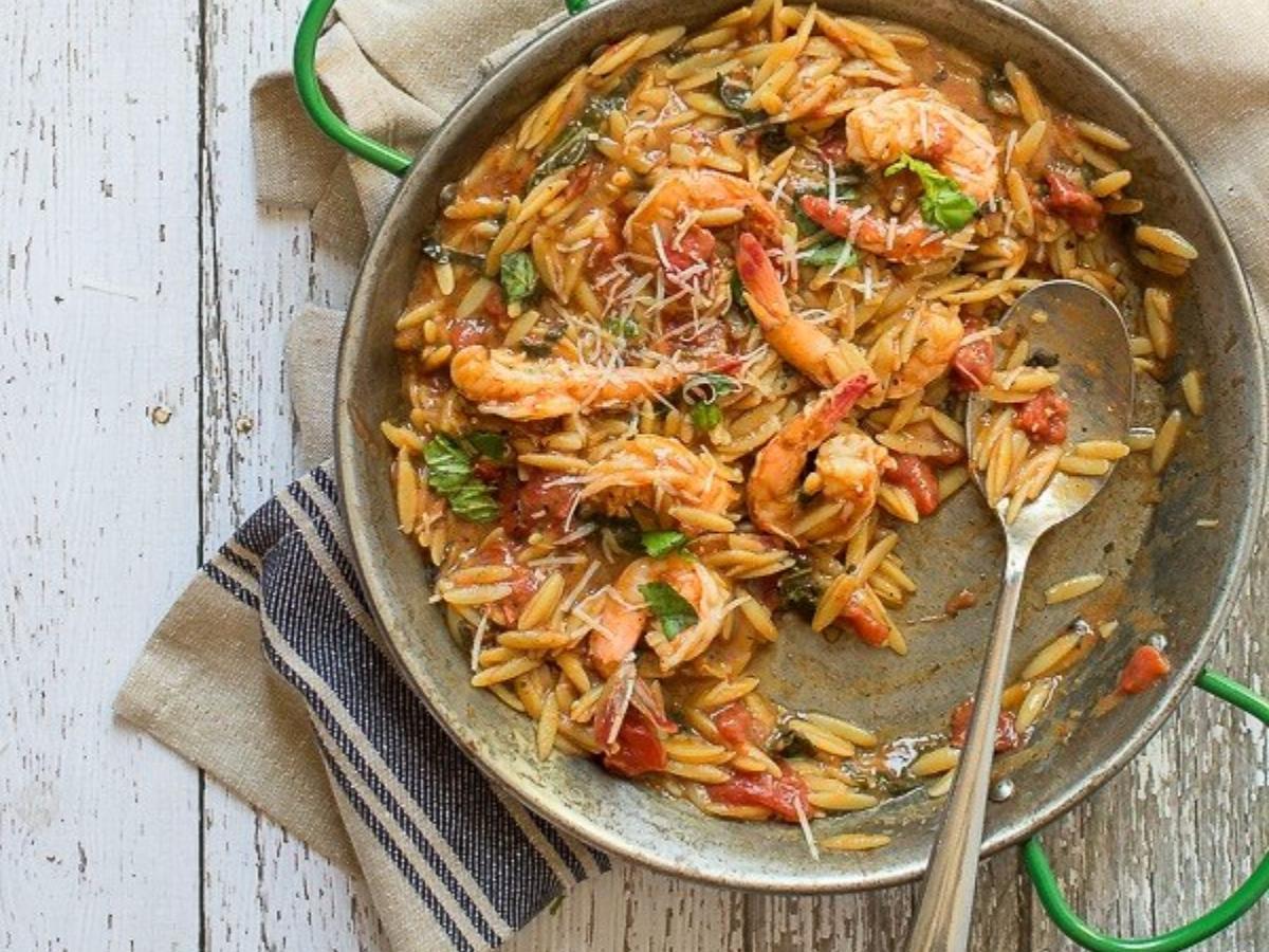 One Pot Couscous Shrimp Healthy Recipe