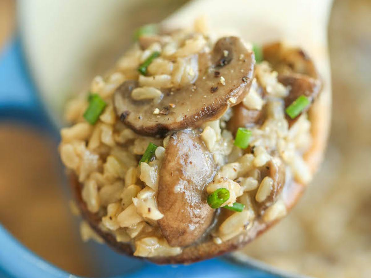 One Pot Mushroom Rice Healthy Recipe