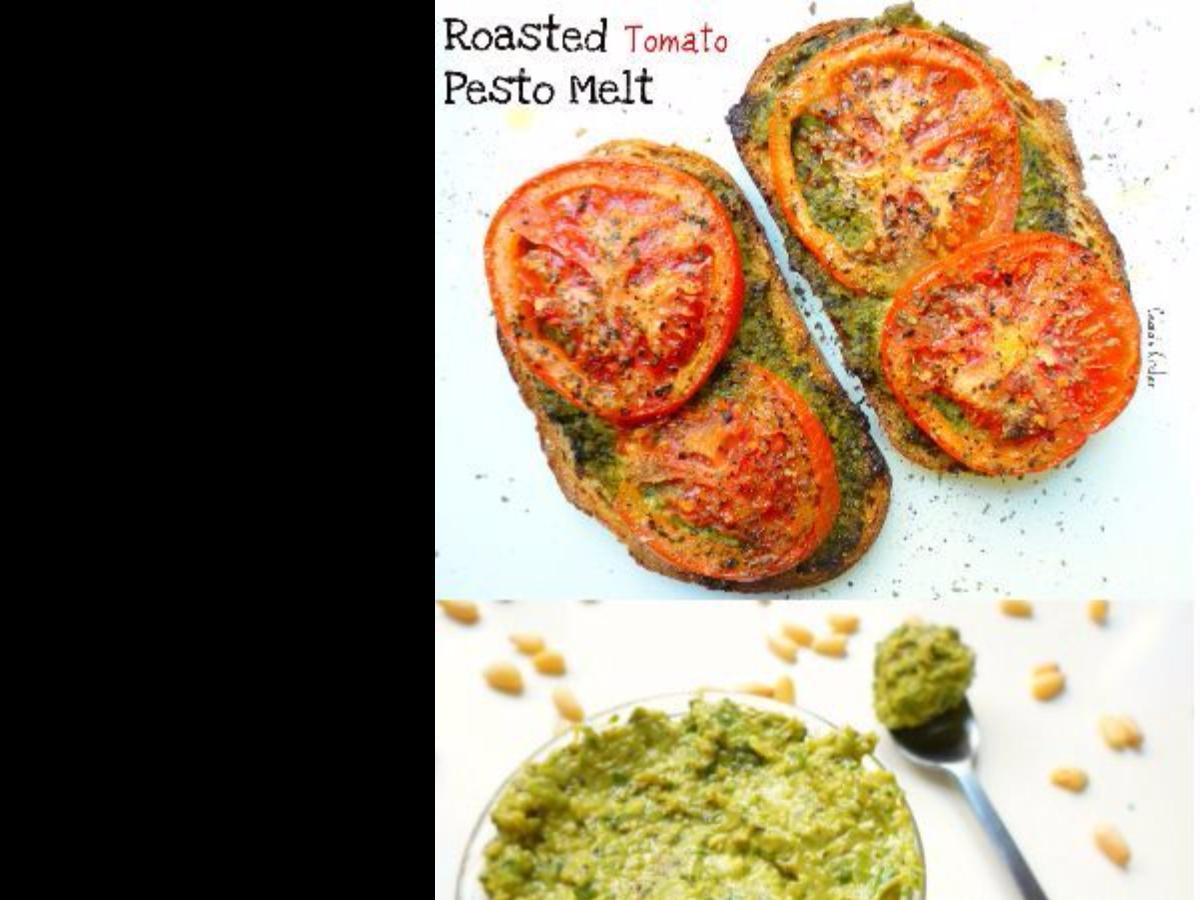 Open-Face Roasted Tomato Sandwich Healthy Recipe