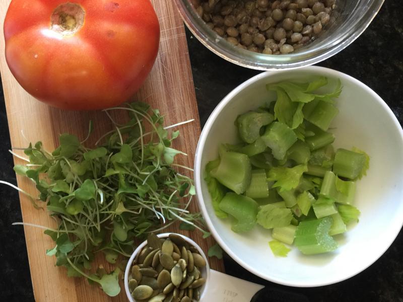 Open Face Veggie Hummus Lentil Toast Healthy Recipe