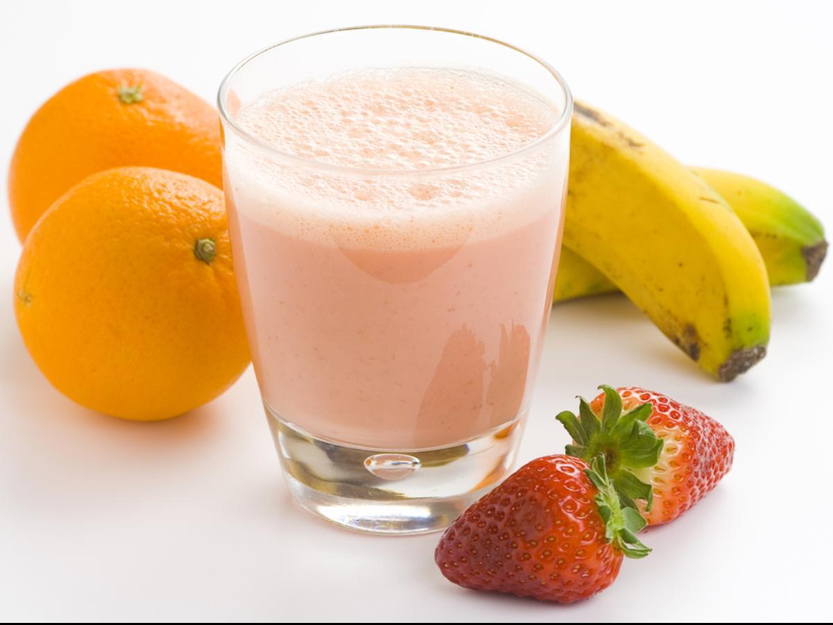 Orange Breakfast Fruit Smoothie Healthy Recipe