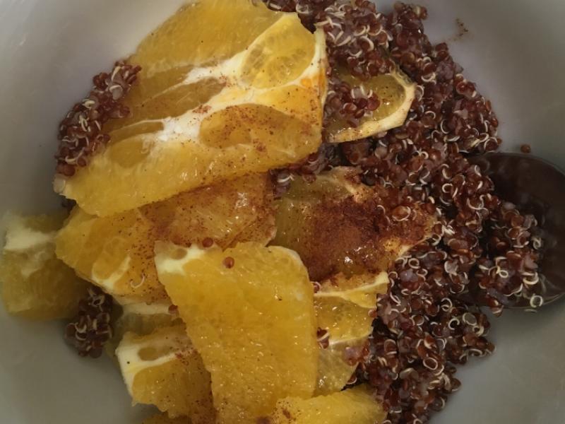 Orange Breakfast Quinoa Healthy Recipe