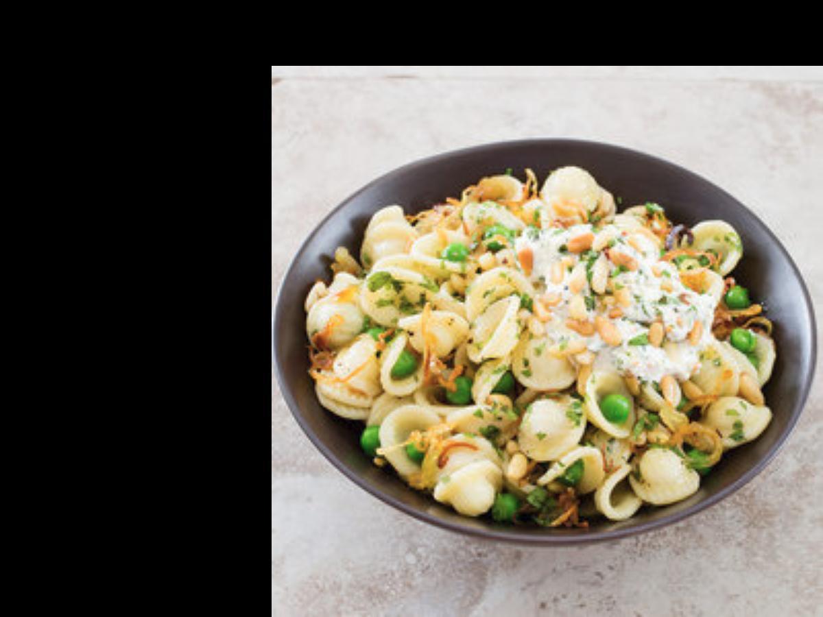 Orecchiette with Peas, Pine Nuts, and Ricotta Healthy Recipe