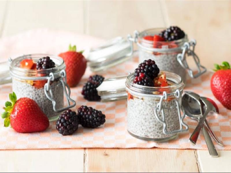Overnight Blackberry Coconut Chia Seed Pudding  Healthy Recipe