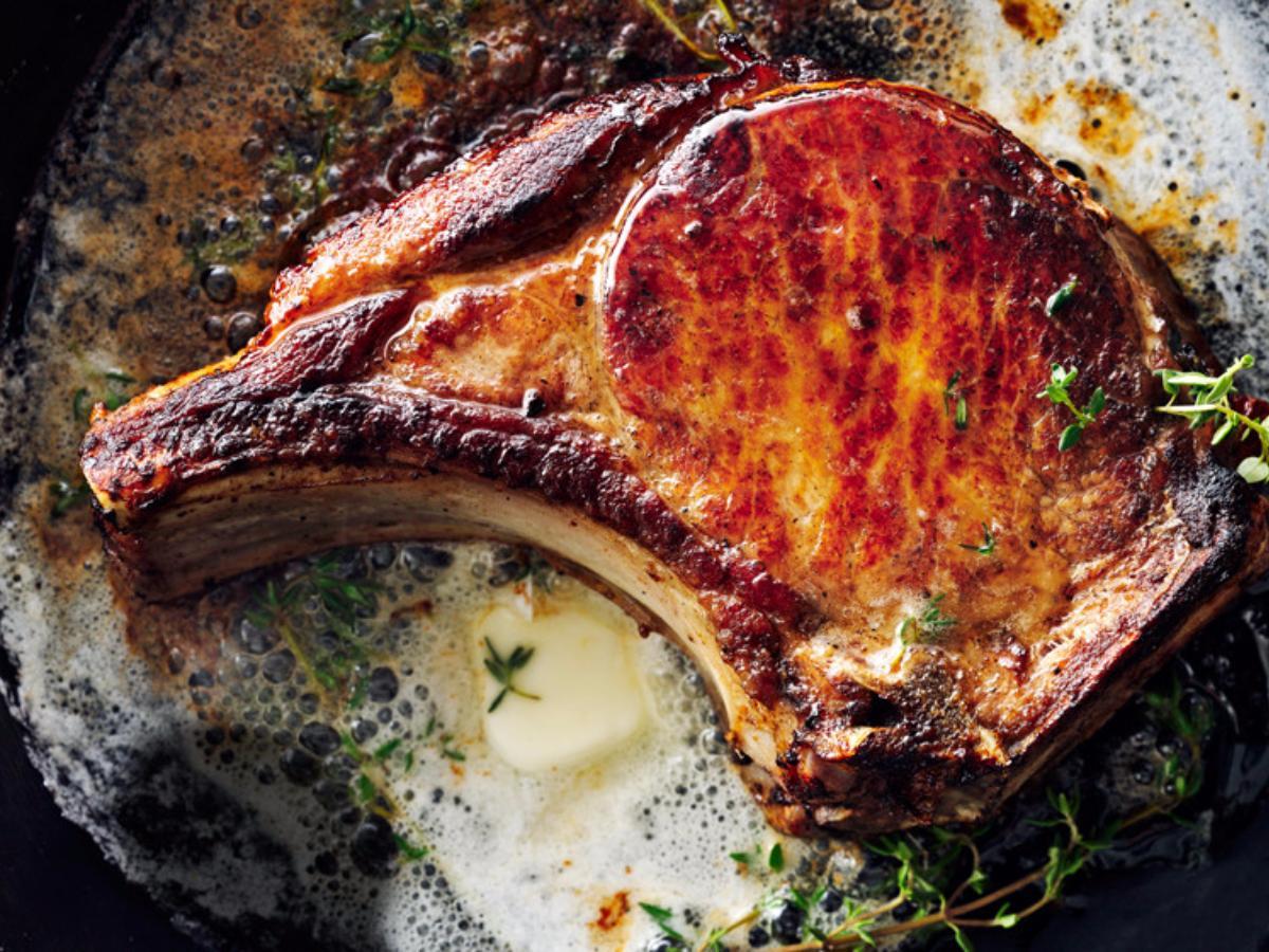 Overnight Brined Pan Roasted Brined Pork Chop Healthy Recipe