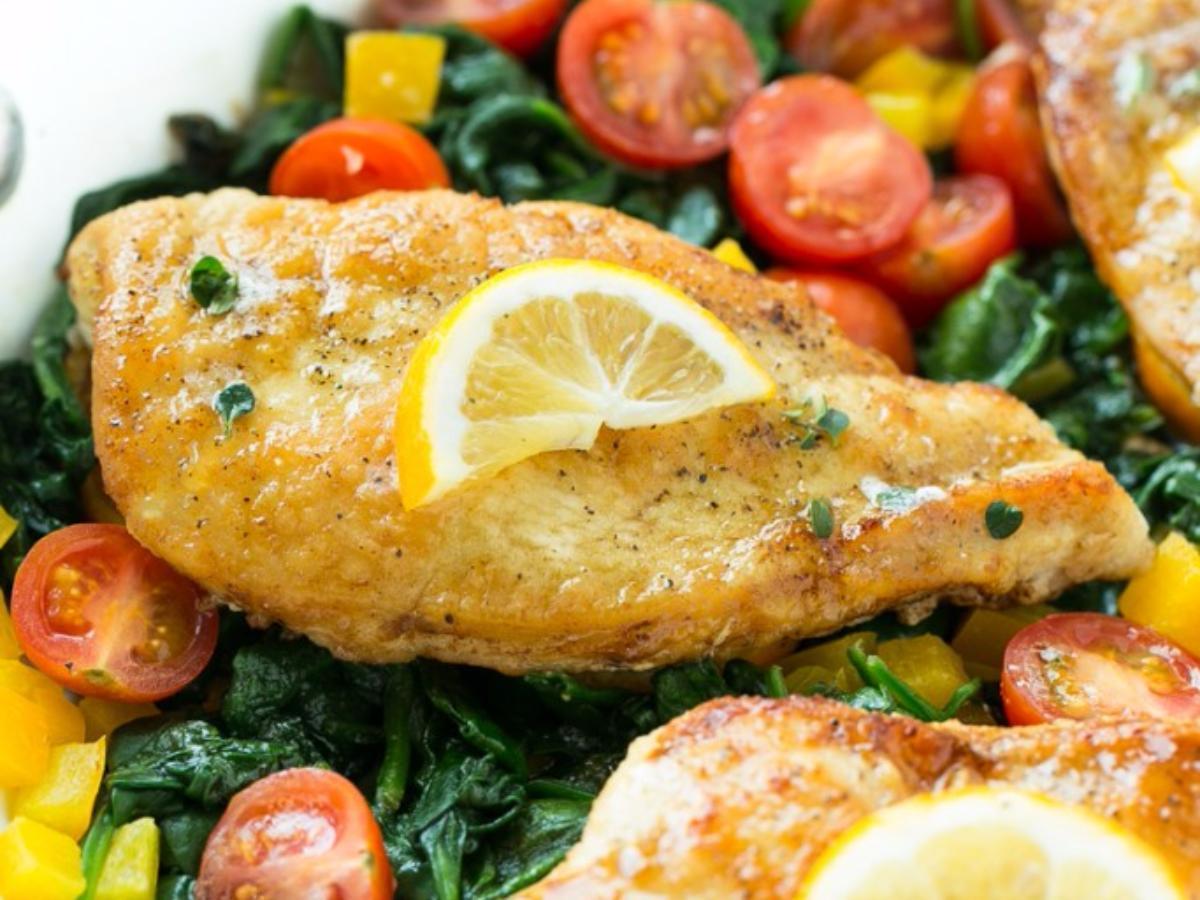 Pan Seared Chicken Breast with Vegetables Healthy Recipe
