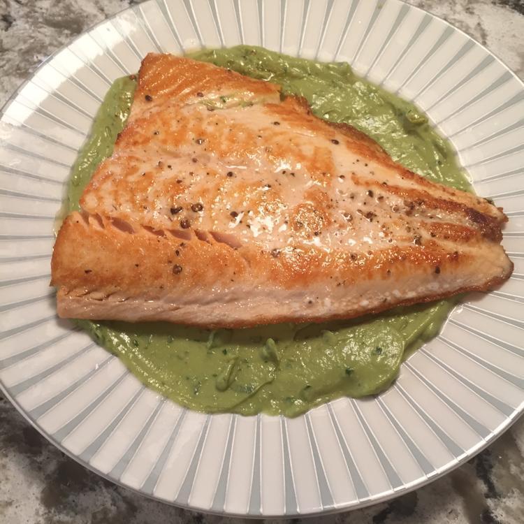 Pan Seared Salmon with Avocado Remoulade Healthy Recipe