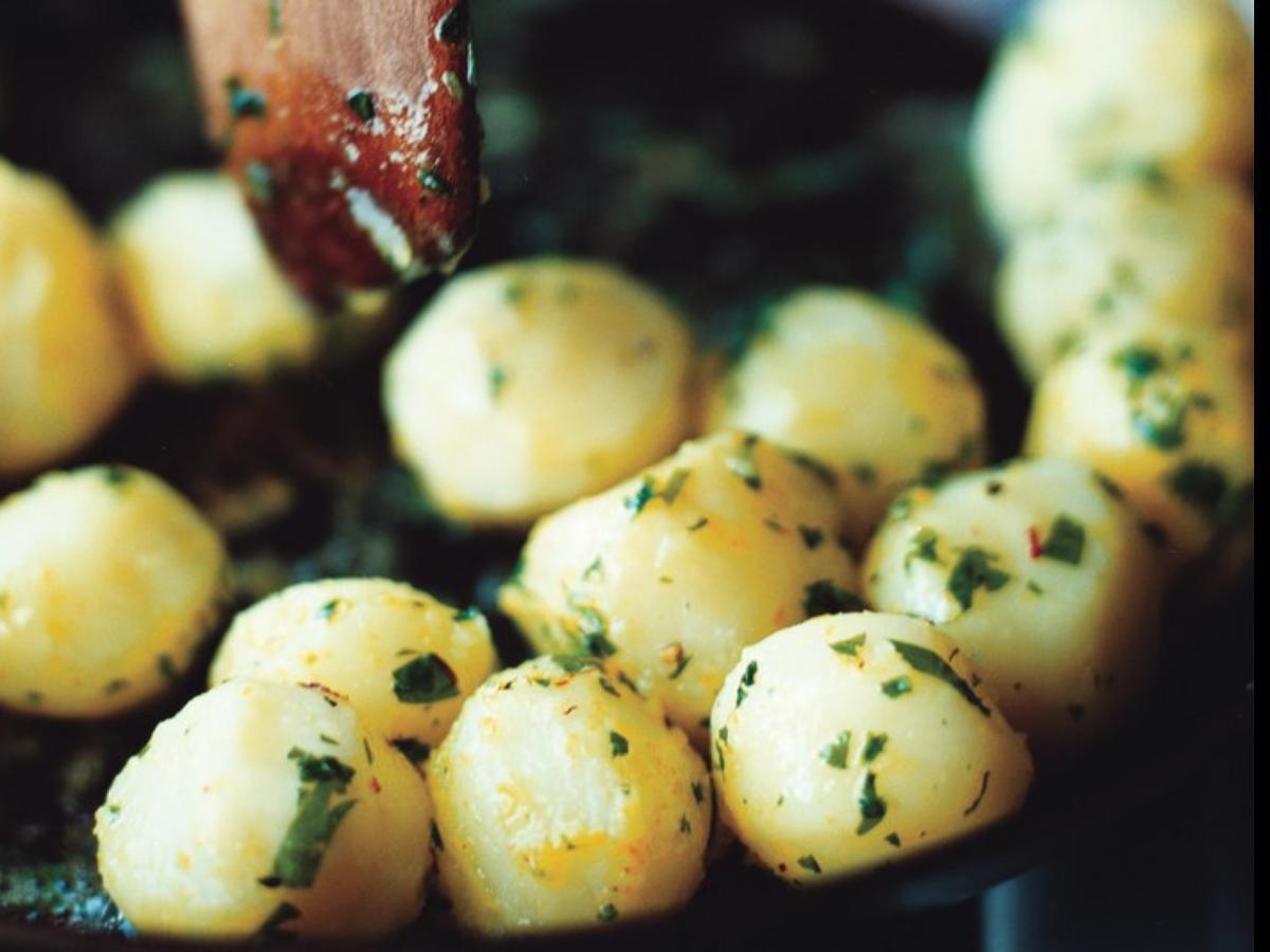 Parsleyed Potatoes with Saffron Healthy Recipe