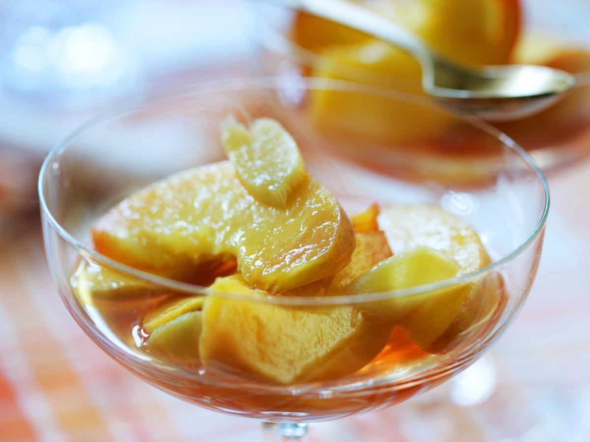 Peaches in Ginger Syrup Healthy Recipe