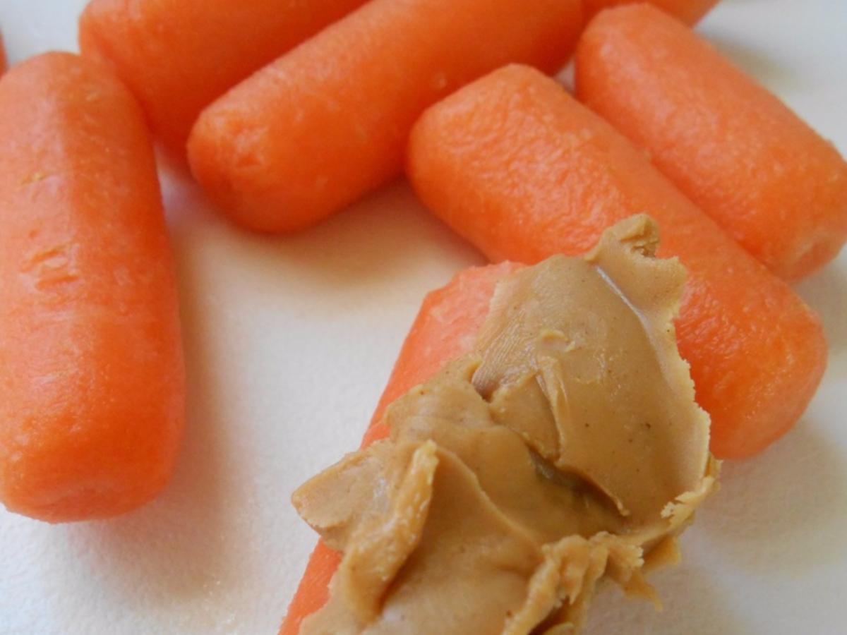 Peanut Butter and Carrots Snack Healthy Recipe