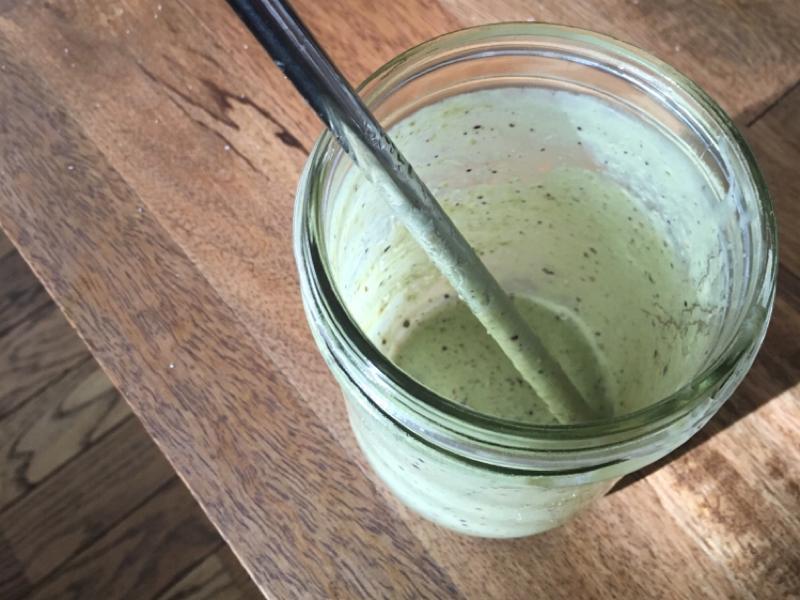 Peanut Butter, Banana, and Flax Green Smoothie Healthy Recipe