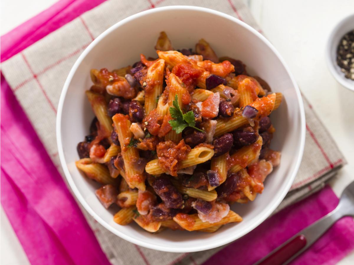 Penne With Black Beans Healthy Recipe