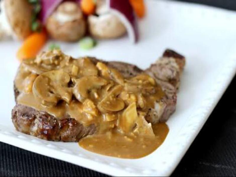 Peppered Steaks with Mushrooms Healthy Recipe